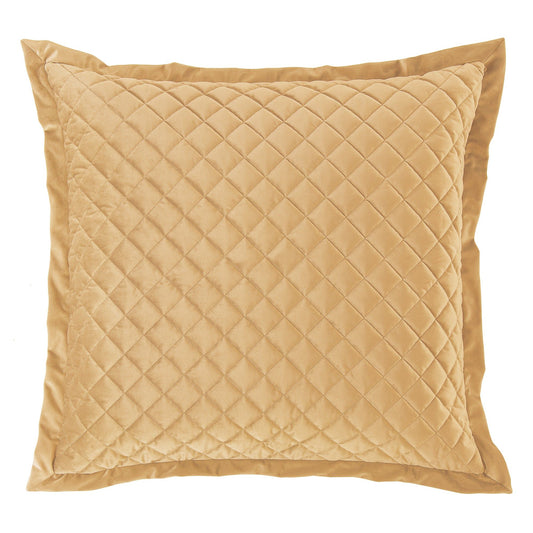 Velvet Diamond - Quilted Euro Sham - Gold