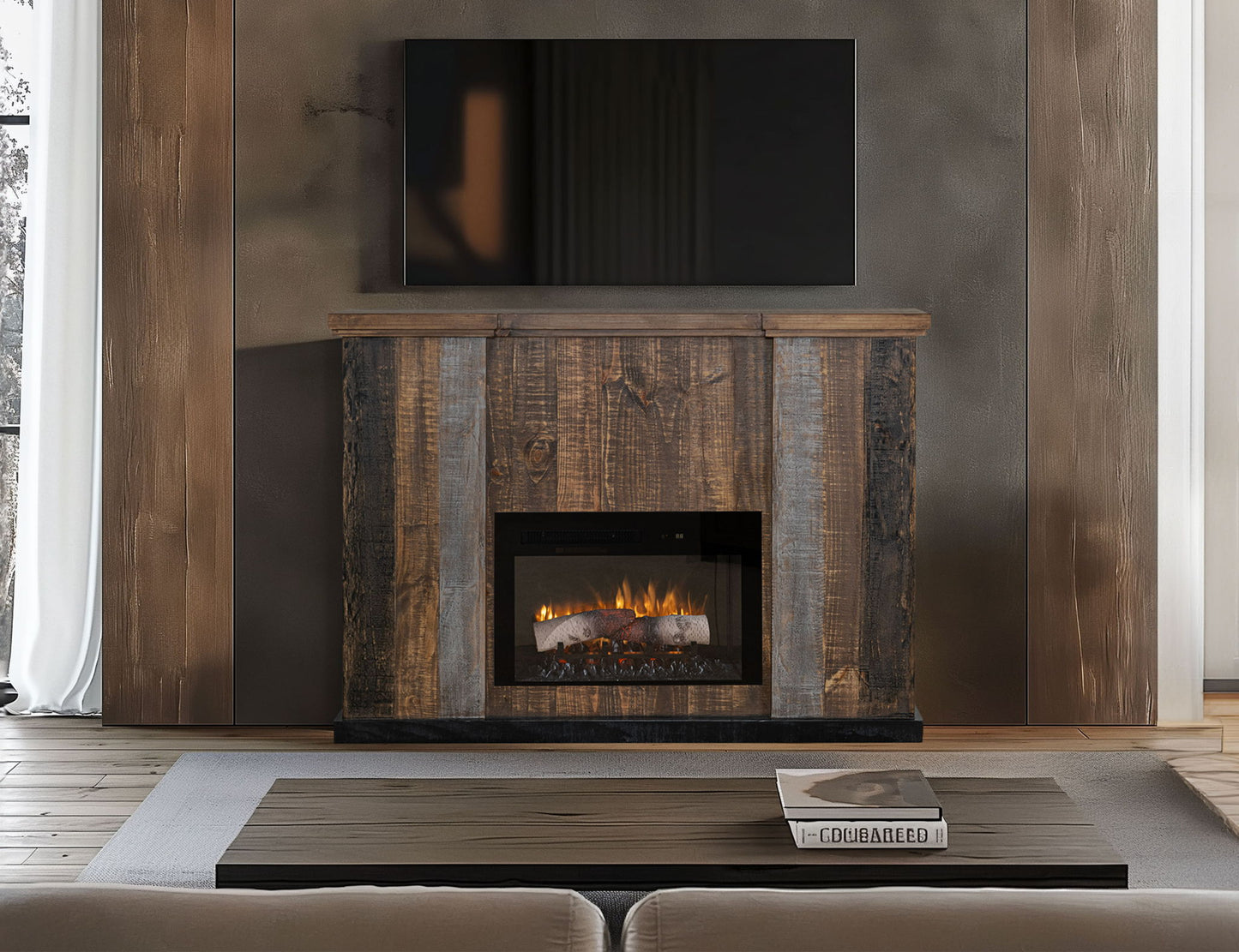 Loft - Matel Fireplace - Dark Gray