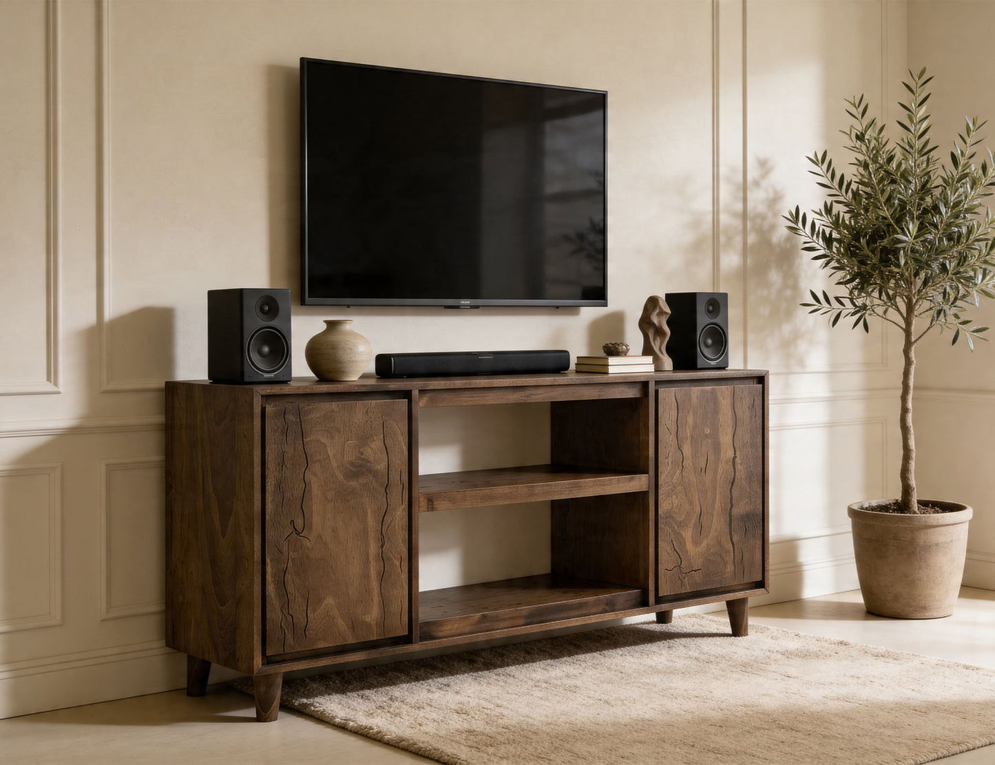 Savia - 2 Door TV Stand - Brown