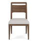 Delia - Wood Back Side Chair (Set of 2) - Nouveau Walnut / Beige