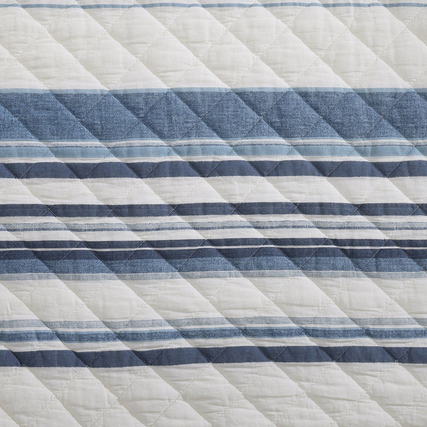 Mystic Stripe - Twin Cotton Gauze Quilt Set (Set of 2) - Navy
