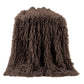 Mongolian Fur - Faux Fur Throw Blanket - Chocolate