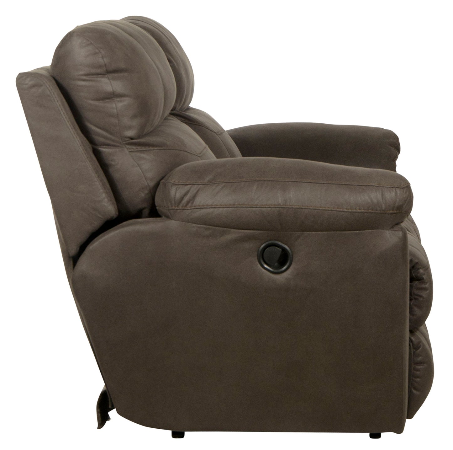 Atlas - Reclining Console Loveseat With Storage - Charcoal