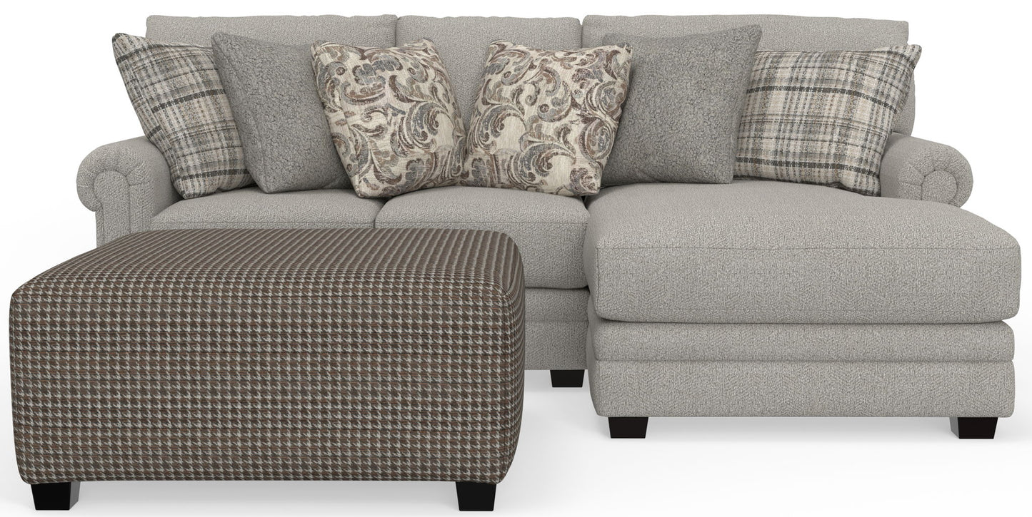 Livingston - Sectional With Comfort Coil Seating, 40" Cocktail Ottoman And Accent Pillows Included