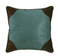 Calhoun - Turquoise Faux Tooled Leather Euro Sham - Turquoise