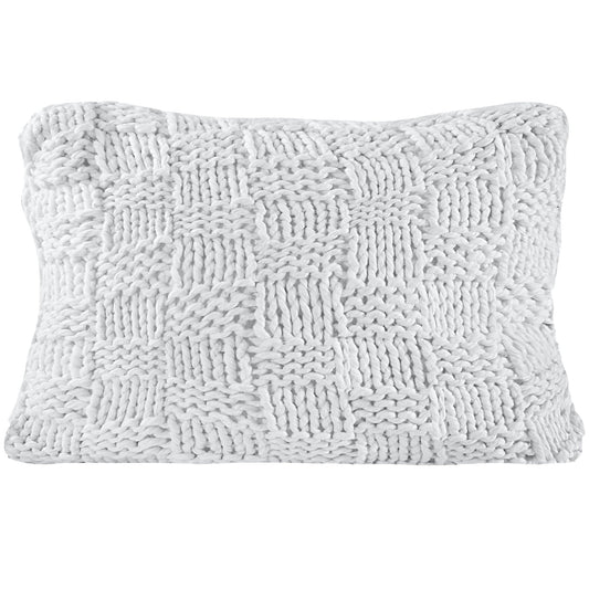 Chess Knit - Dutch Euro Pillow - Gray