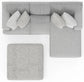 Logan - Upholstered Sectional With Comfort Coil Seating - 46" Cocktail Ottoman And Accent Pillows Included