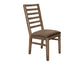 Balam - Upholstered Seat Wooden Chair (Set of 2) - Almond / Barrel Brown