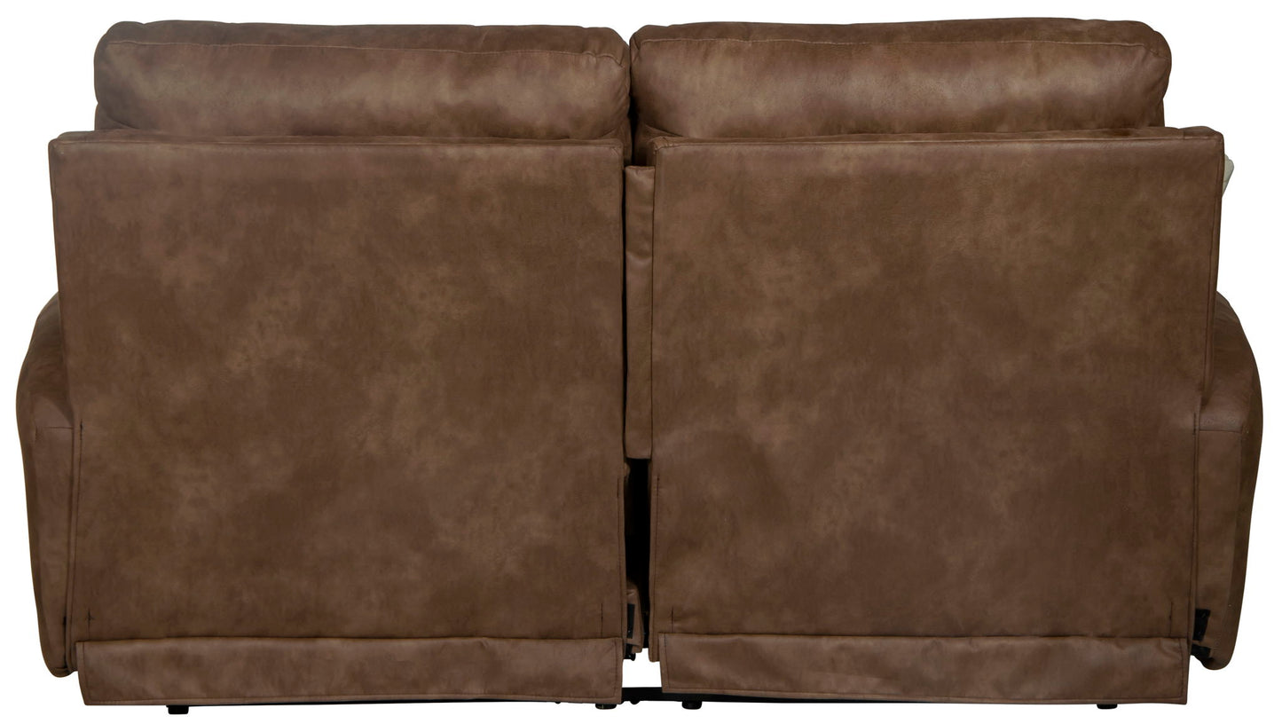 Justine - Lay Flat Reclining Loveseat - Burlap