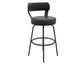 Maison - 24" Upholstered Barstool - Dark Black