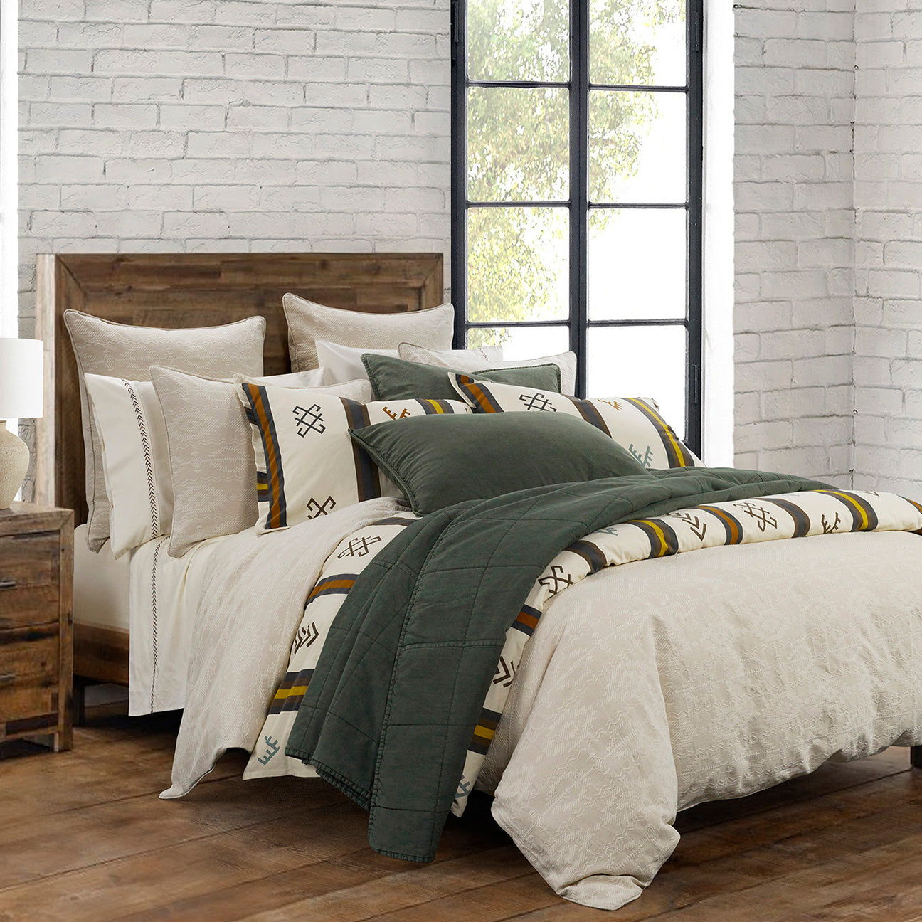 Toluca Canvas - King Duvet Cover Set (Set of 3) - Multi Color