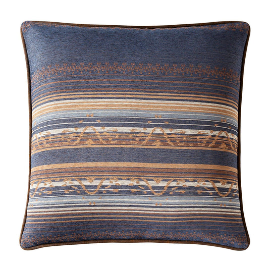 Estes - Chenille Reversible Euro Sham - Blue