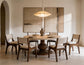 Lumiere - Round Pedestal Table - Brown