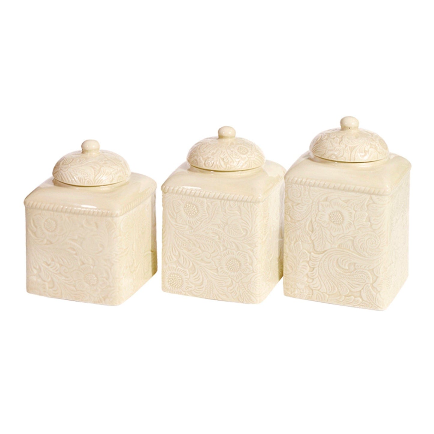 Savannah - Canister Set (Set of 3) - Cream