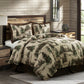 Joshua - Queen Comforter Set (Set of 3) - Brown / Green / Cream