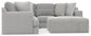 Logan - Upholstered Sectional With Comfort Coil Seating - 46" Cocktail Ottoman And Accent Pillows Included