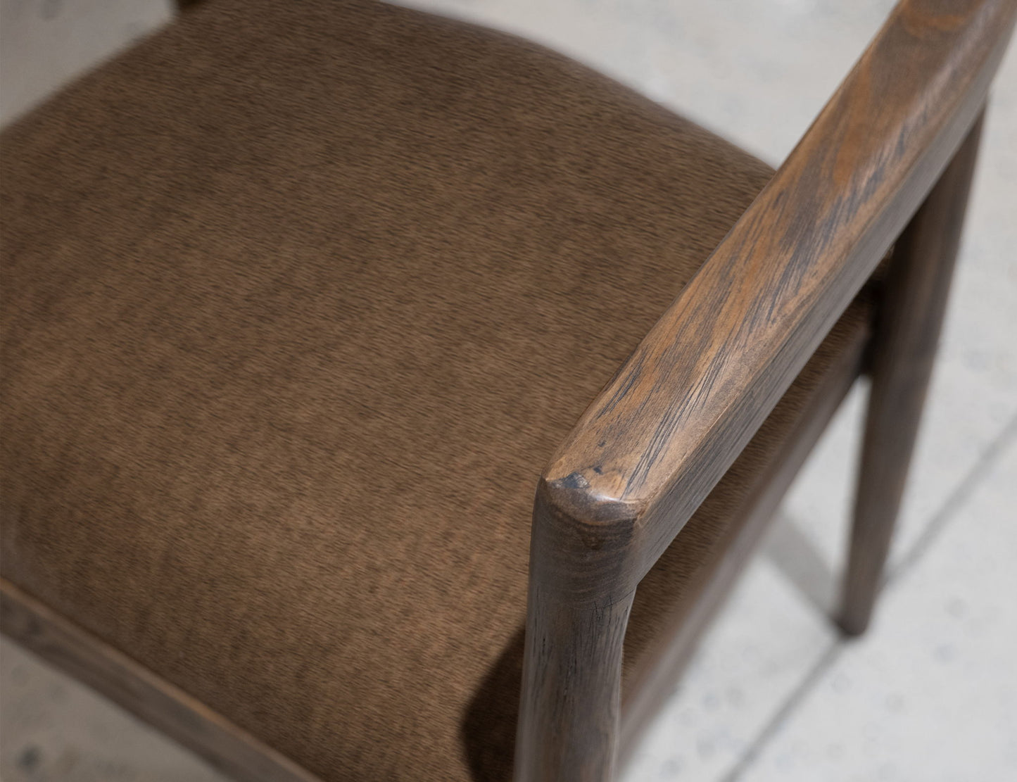 Natural Teca - Wooden Armchair - Quartersawn Oak / Marooned Brown