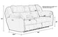 Ferrington - Power Lay Flat Reclining Console Loveseat with Power Adjustable Headrest & Lumbar