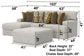 Tori - Sectional With Comfort Coil Seating, Cocktail Ottoman And Accent Pillows Included
