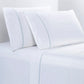 Laurel Sheet - King 350TC Laurel Embroidered Border Sheet Set (Set of 4) - Light Blue