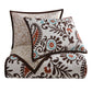 Rebecca - Twin Paisley Reversible Quilt Set (Set of 2) - Turquoise / Brown