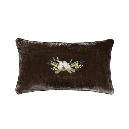 Stella - Faux Silk Velvet Body Pillow - Green Ochre