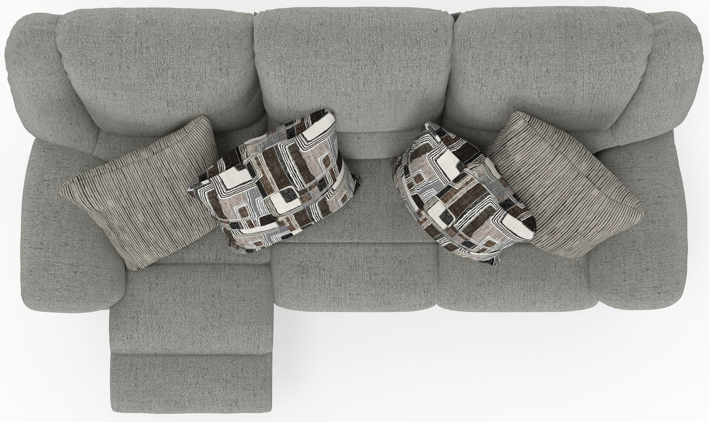 Trifecta - Sofa With 3 Recliners and Drop Down Table