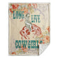 Campfire - Long Live Cowgirls Campfire Sherpa Throw - Multi Color