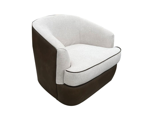 Tumbi - Armchair - Ivory / Brown