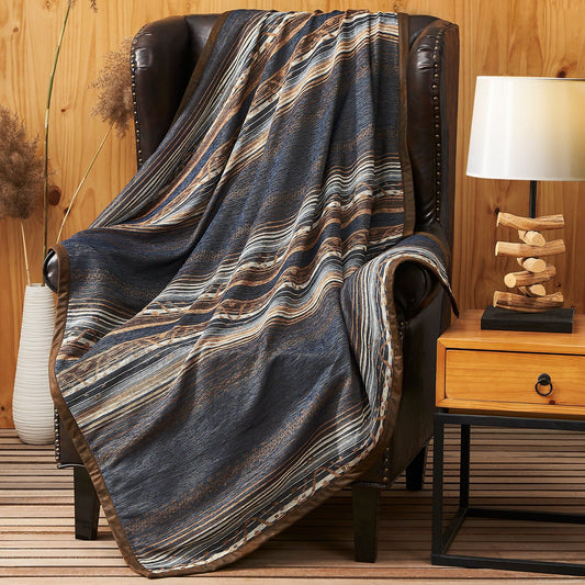 Estes - Chenille Throw - Blue