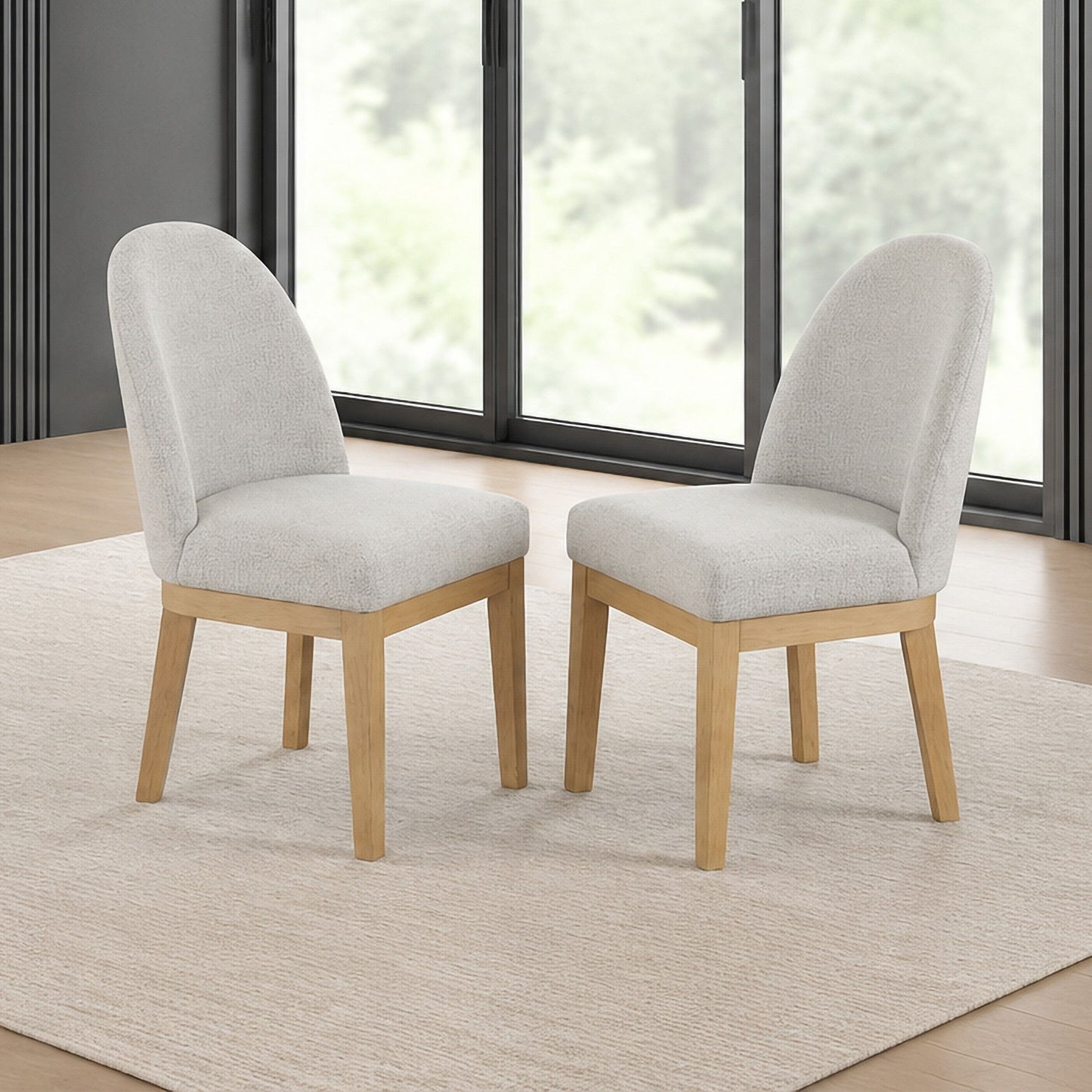 Essence - Upholstered Curved Back Chair (Set of 2)