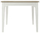 Myra - Rectangular Leg Dining Table - Natural / Paperwhite