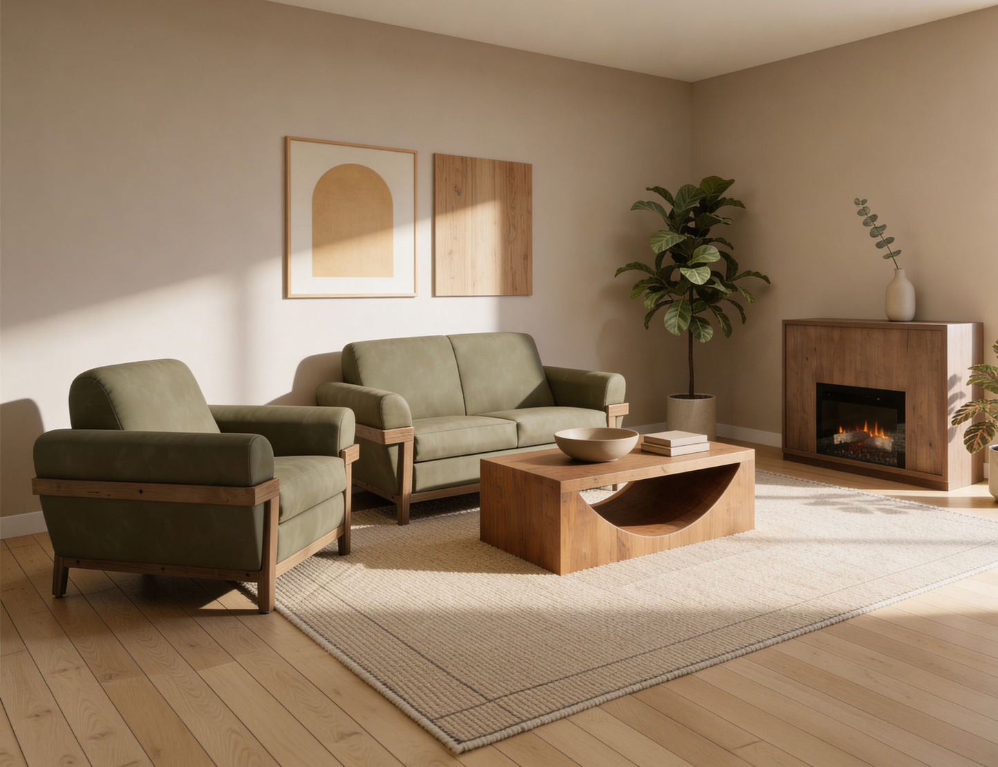 Mezquite - Loveseat - Olive Green