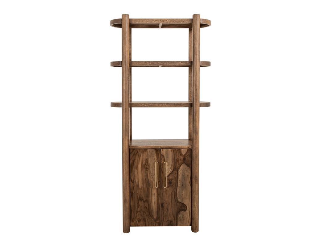 Balam - Wall Unit With Electric Fireplace Insert - Light Brown