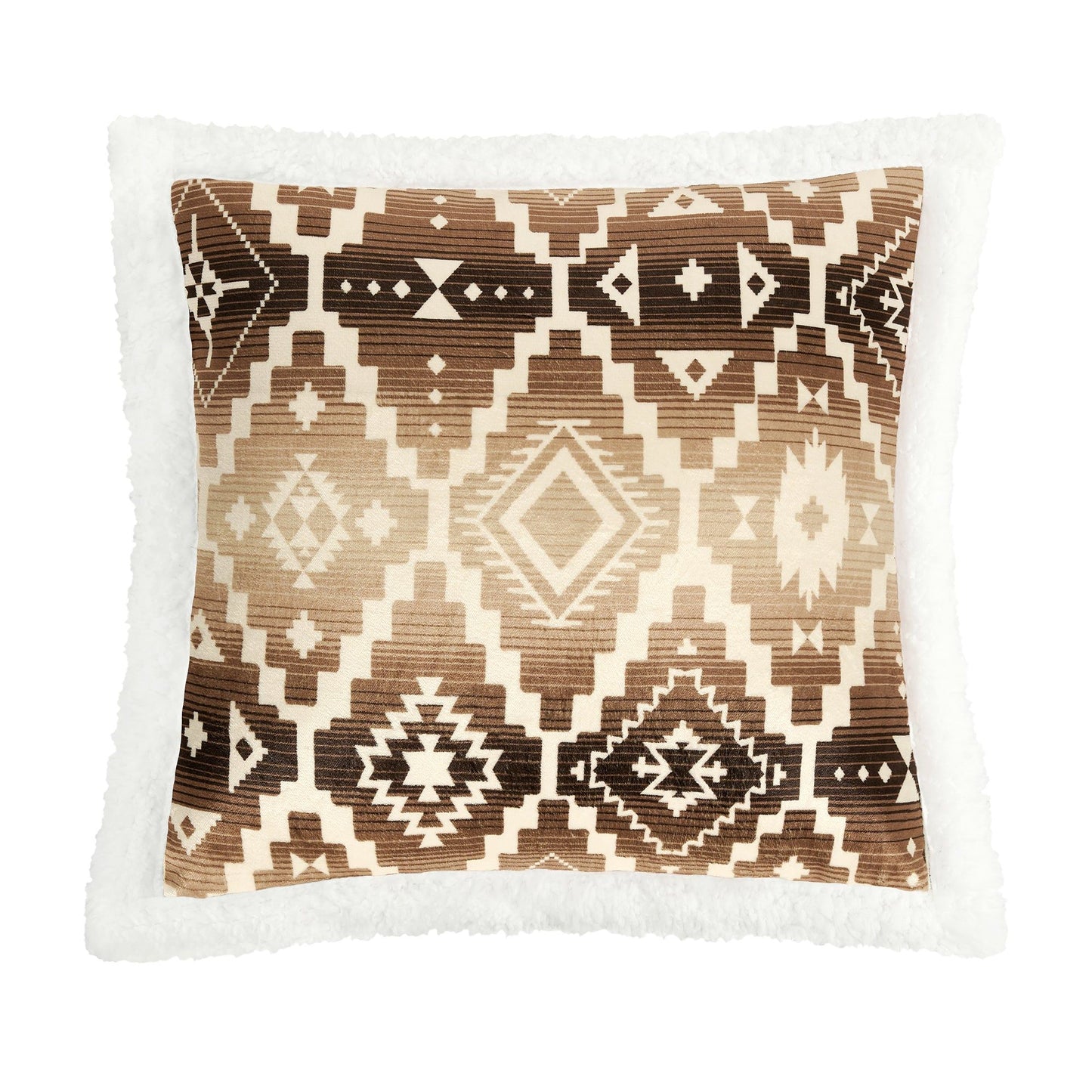 Campfire - Chalet Aztec Campfire Sherpa Pillow - Multi Color