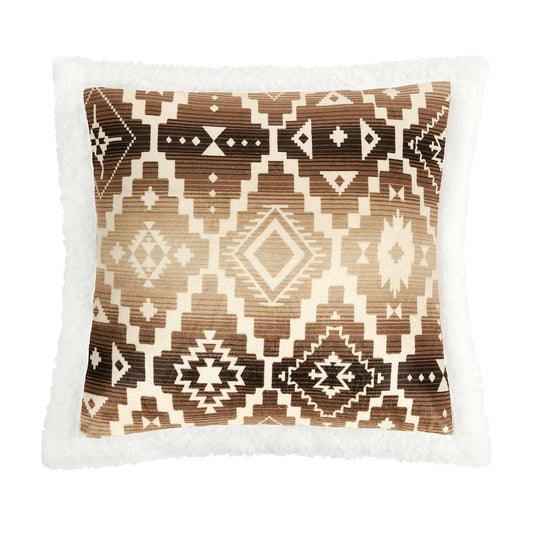 Campfire - Chalet Aztec Campfire Sherpa Pillow - Multi Color