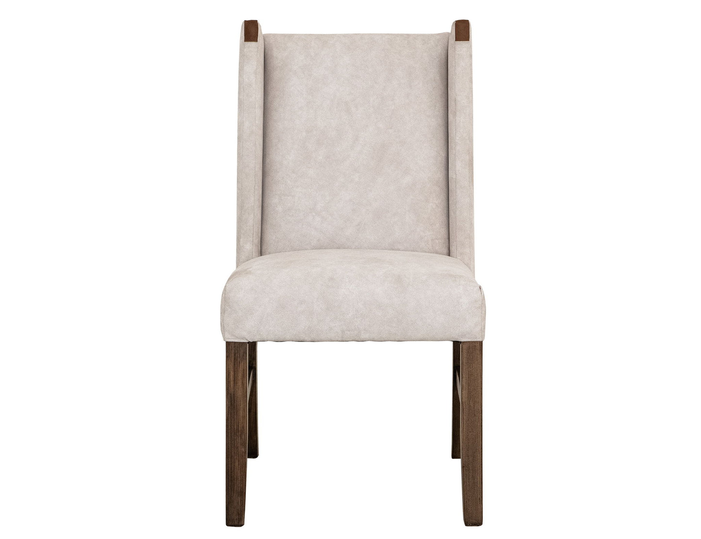 Silver - Upholstered Chair (Set of 2) - Ivory / Dark Brown