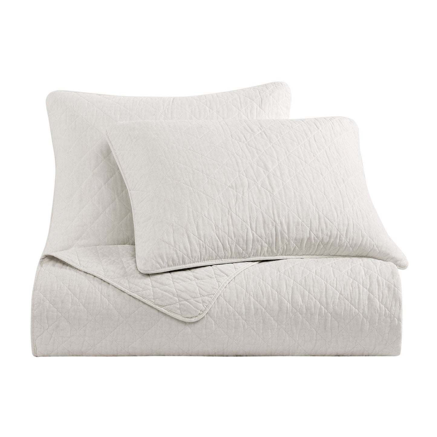 Cotton Comfort - King Quilt Set (Set of 3) - White