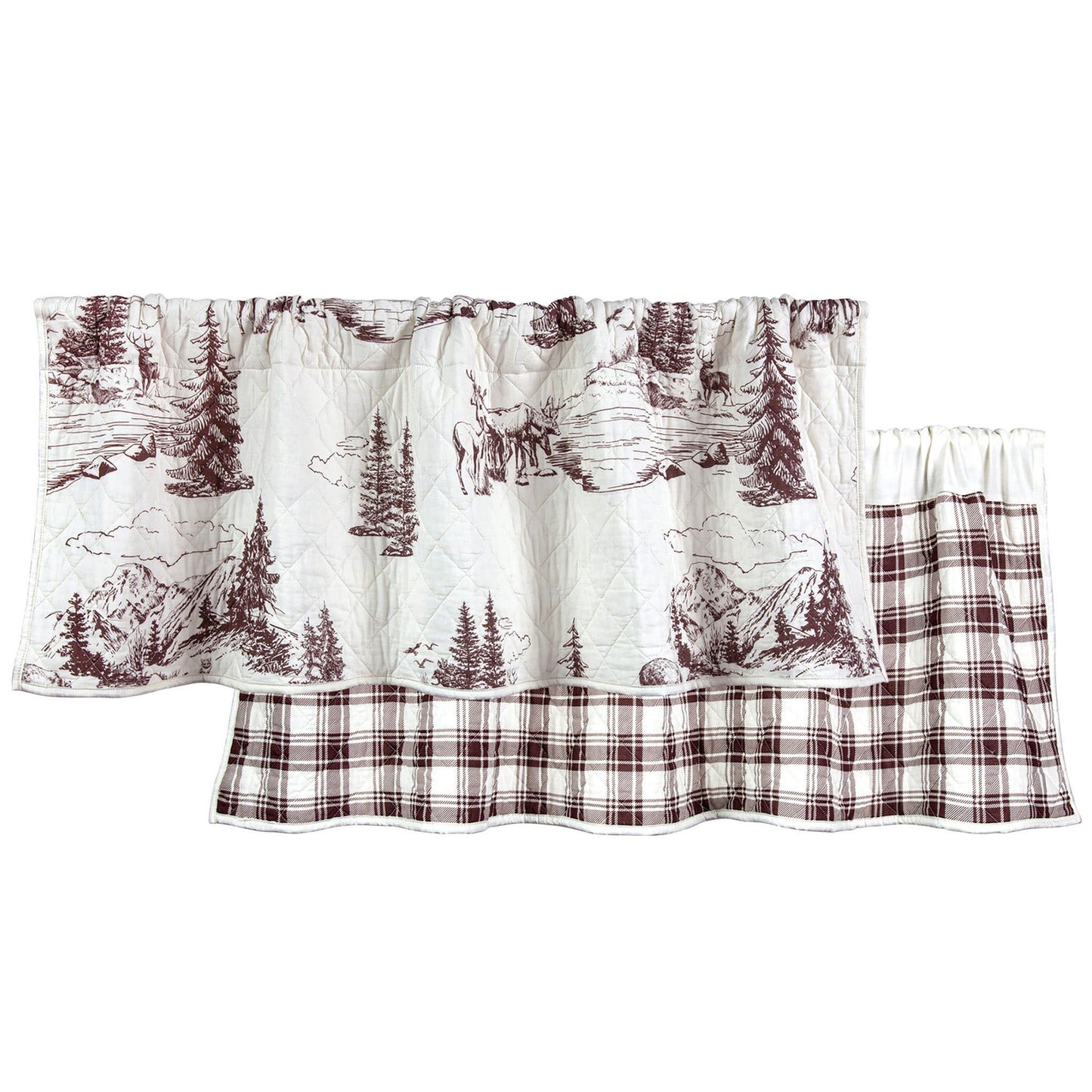 White Pine - Quilted Valance - White