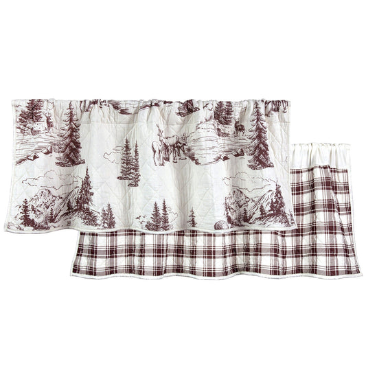 White Pine - Quilted Valance - White