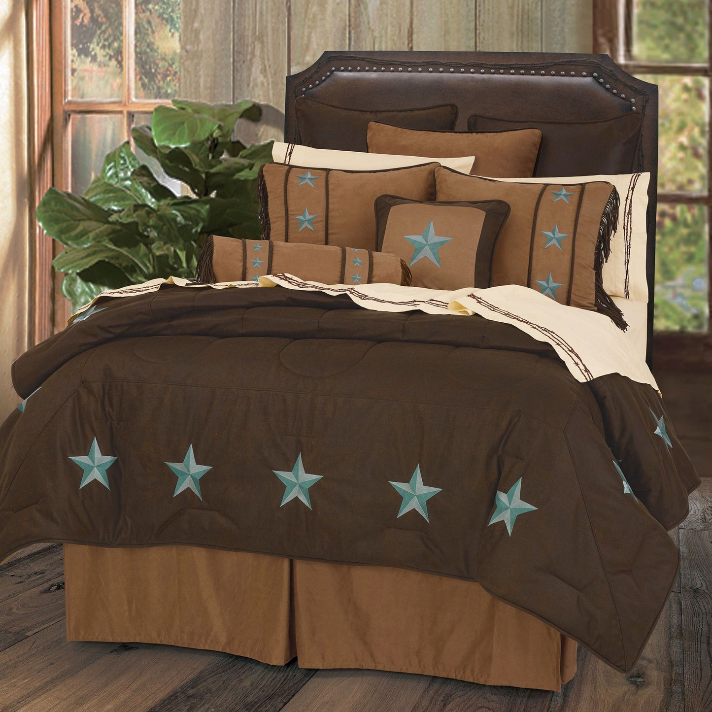 Laredo - Queen Comforter Set (Set of 6) - Turquoise