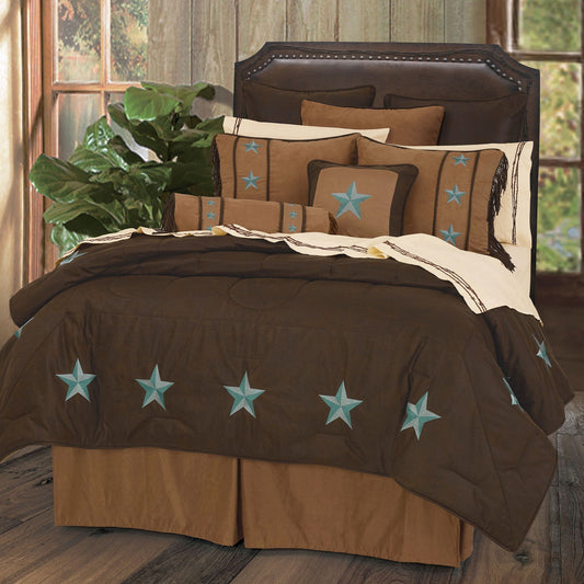 Laredo - Queen Comforter Set (Set of 6) - Turquoise