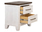 Stoa - 2 Drawer Nightstand - White / Brown