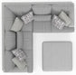 Titan - Sectional With Comfort Coil Seating, Cocktail Ottoman And Accent Pillows Included