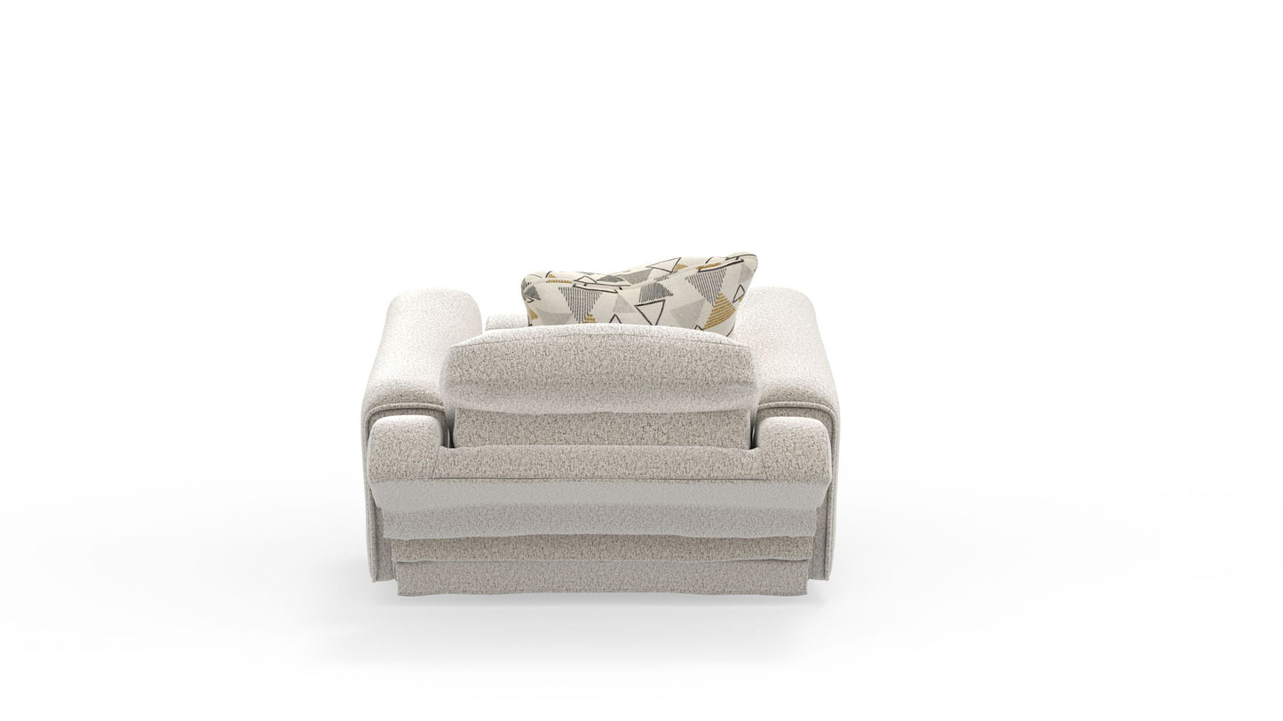 Micah - Power Headrest Power Deep Seat Lay Flat Recliner - Oatmeal