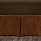 Copper Suede - King Faux Suede Bed Skirt - Copper