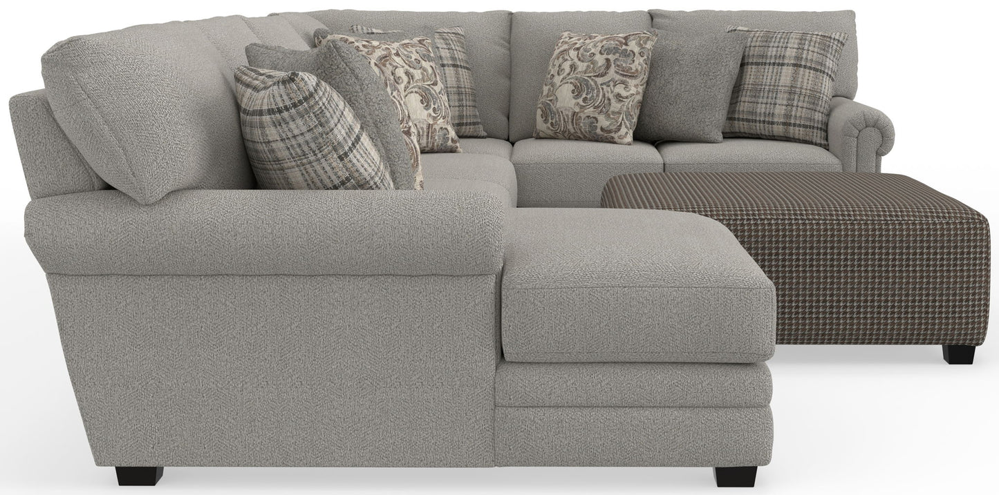 Livingston - Sectional With Comfort Coil Seating, 40" Cocktail Ottoman And Accent Pillows Included