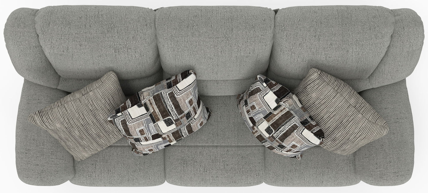 Trifecta - Sofa With 3 Recliners and Drop Down Table