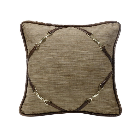 Highland Lodge - Buckle Cornered Throw Pillow - Brown