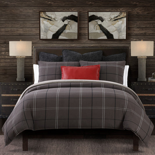 Heath - King Comforter Set (Set of 3) - Graphite